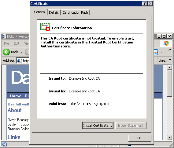 Internet Explorer prompt