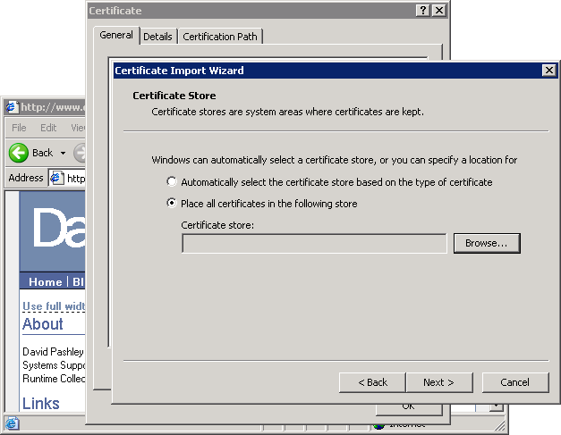 Internet Explorer prompt