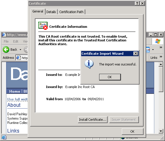 Internet Explorer prompt