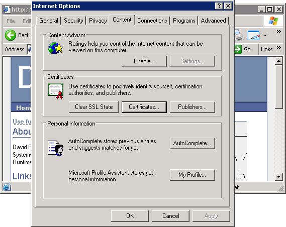 Internet Explorer prompt